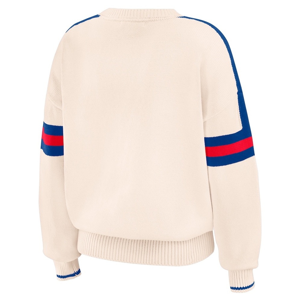 Women's WEAR by Erin Andrews Cream
New England Patriots Stripe Sweater Sz M NWT - Picture 3 of 9